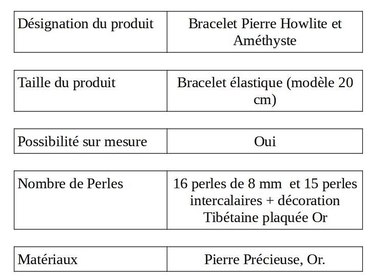 Fiche produit bracelet howlite et amethystejpg