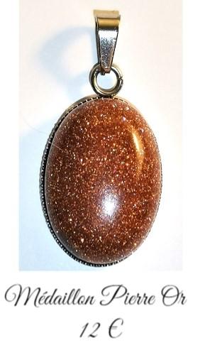 Medaillon pierre or
